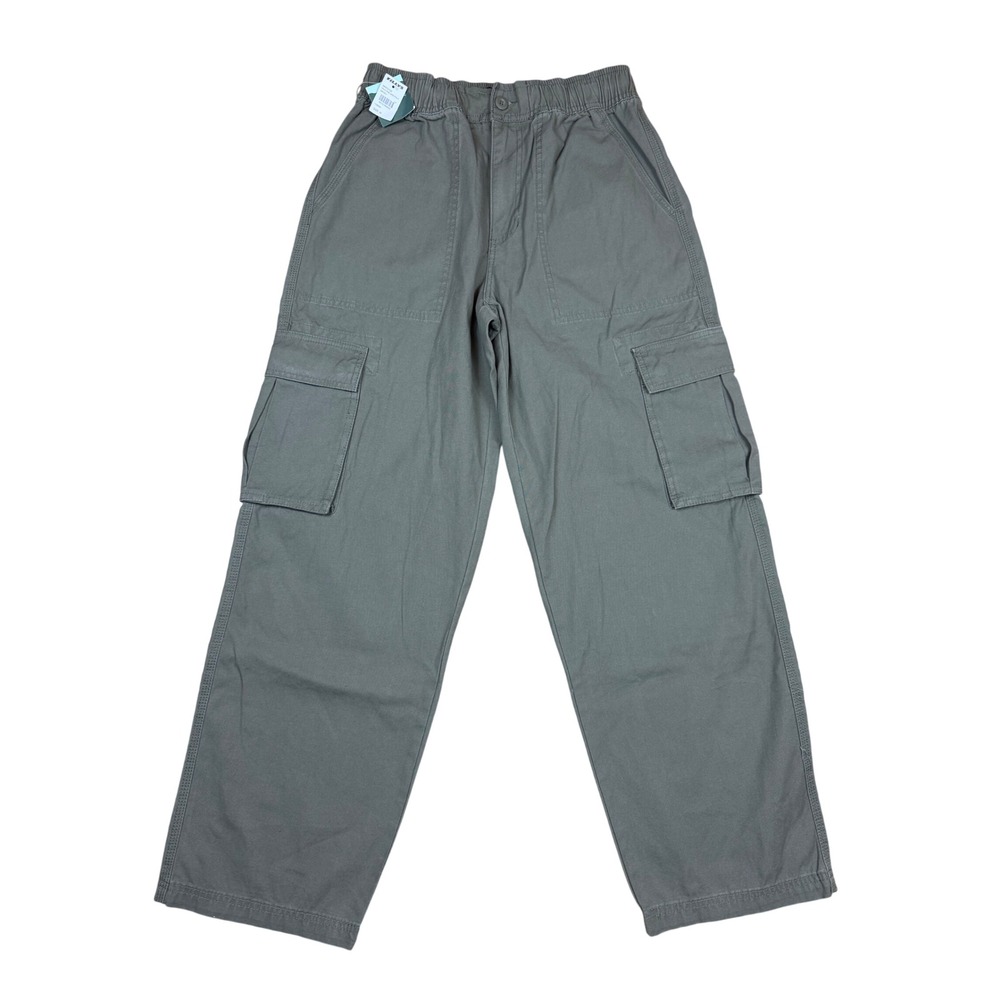 RSQ Mens Loose Cargo Pull On Pants Dark Olive Green Size Medium Casual NWT